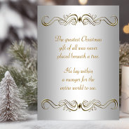 Silver Gold Christian Christmas Cards at Zazzle
