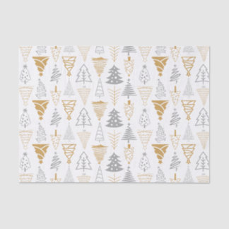 Silver & Gold Christmas Tree Tissue Paper