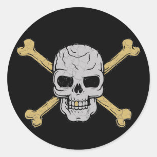 Silver & Gold Classic Round Sticker