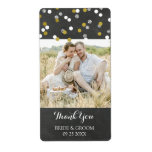 Silver Gold Confetti Photo Wedding Labels<br><div class="desc">Wedding thank you custom photo template labels in rustic chalkboard pattern with gold and silver glitter effect confetti pattern,  the perfect addition to your wedding,  available in a wide selection of matching wedding products. Perfect for wedding favors or wedding wine bottle labels. (please note glitter is print only)</div>
