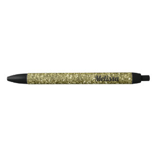 Silver gold dark sparkles glitter ombre Monogram Pen