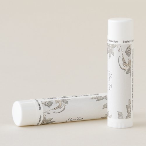 Silver Gold Floral Lip Balm