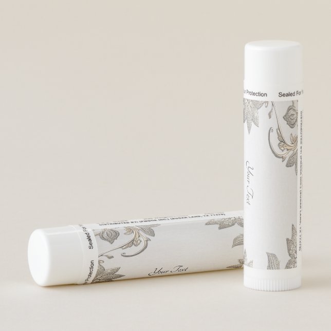 Silver Gold Floral Lip Balm (Rotated Right)