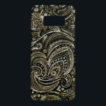 Silver & Gold Floral Paisley Pattern Case-Mate Samsung Galaxy S8 Case<br><div class="desc">Elegant black background (changeable by you) and metallic silver and gold vintage floral and paisley damask pattern.</div>