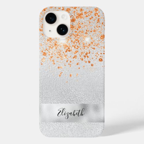 Silver gold glitter sparkles name Case_Mate iPhone 14 case