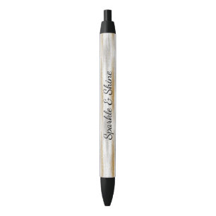 Silver Gold Glitzy Stripes Pen