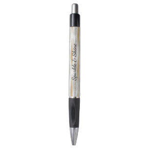 Silver Gold Glitzy Stripes Pen