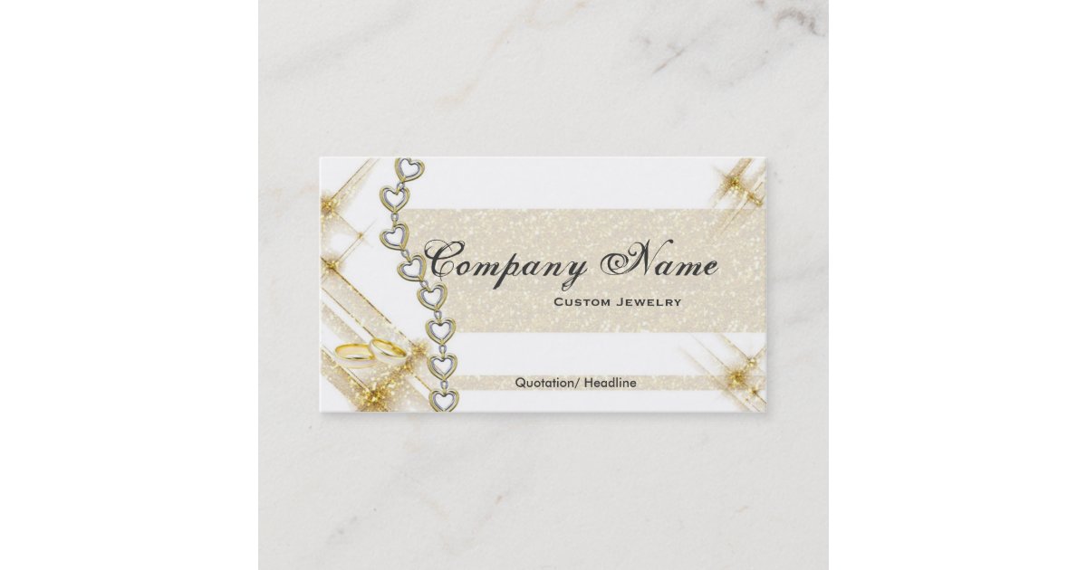 Silver & Gold Jewelry Business Cards Zazzle
