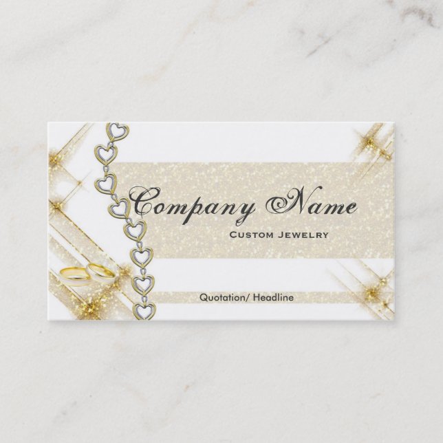 Silver & Gold Jewelry Business Cards (Front)