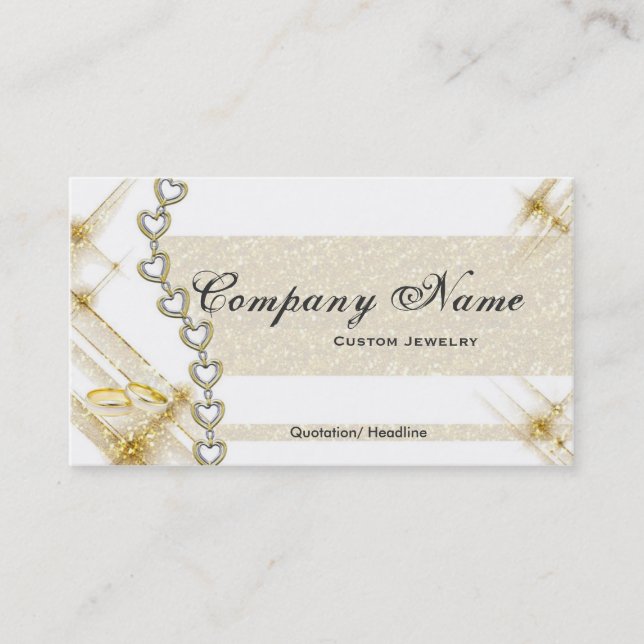 Silver & Gold Jewelry Business Cards (Front)