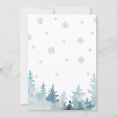 Silver & Gold, Little Snowflake Winter Baby Shower Invitation (Back)