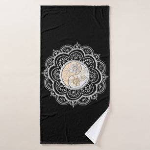 Silver & Gold Mandala Bath Towel