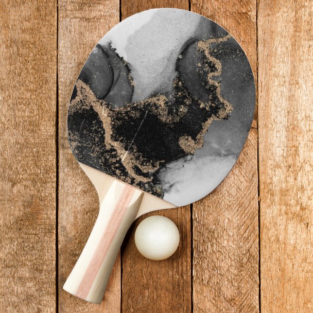 Silver & Gold Marble Stone  Ping Pong Paddle (Creator Uploaded)