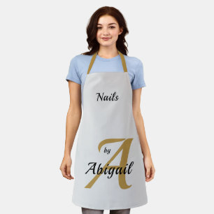 Silver & Gold Nails by "Your Name" Apron