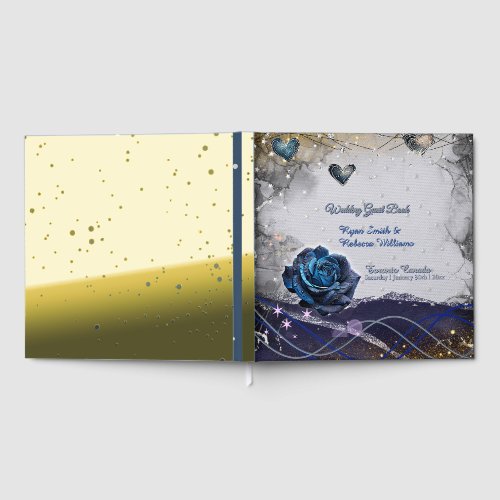 Silver Gold Navy Clear Acrylic Wedding Invitation Foil Guest Book