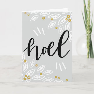 Silver & Gold Noel Holiday Card