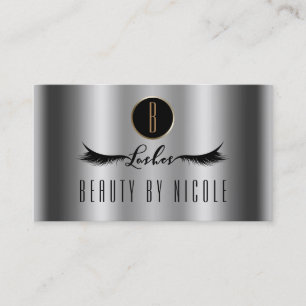 Silver Gold Shine Eyelashes Customer Loyalty Card