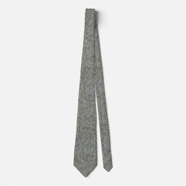 Silver Gold Snake Skin Metallic Wedding Groomsmen Neck Tie (Front)