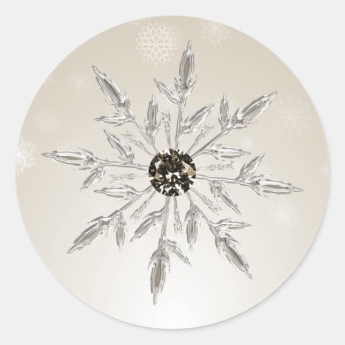 silver gold snowflakes winter wedding stickers