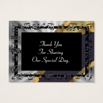 Silver  Gold Wedding Favor Thank You Tag by personalized_wedding at Zazzle