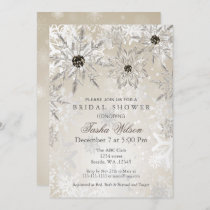 silver Gold Winter Bridal Shower Invite