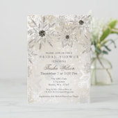 silver Gold Winter Bridal Shower Invite (Standing Front)