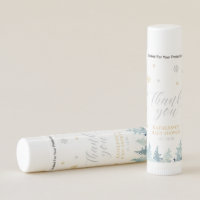 Silver & Gold Winter Wonderland Baby Shower Favor Lip Balm