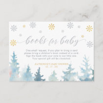 Silver & Gold Winter Wonderland Books for Baby Enclosure Card