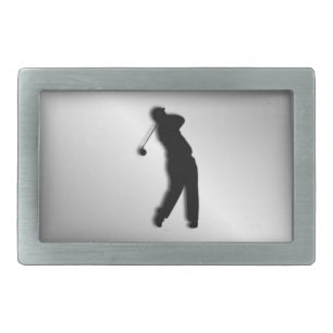 Silver Golf Design Belt Buckle
