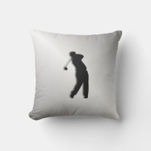 Silver Golf Design Throw Pillow