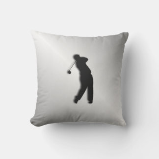 Silver Golf Design Throw Pillow