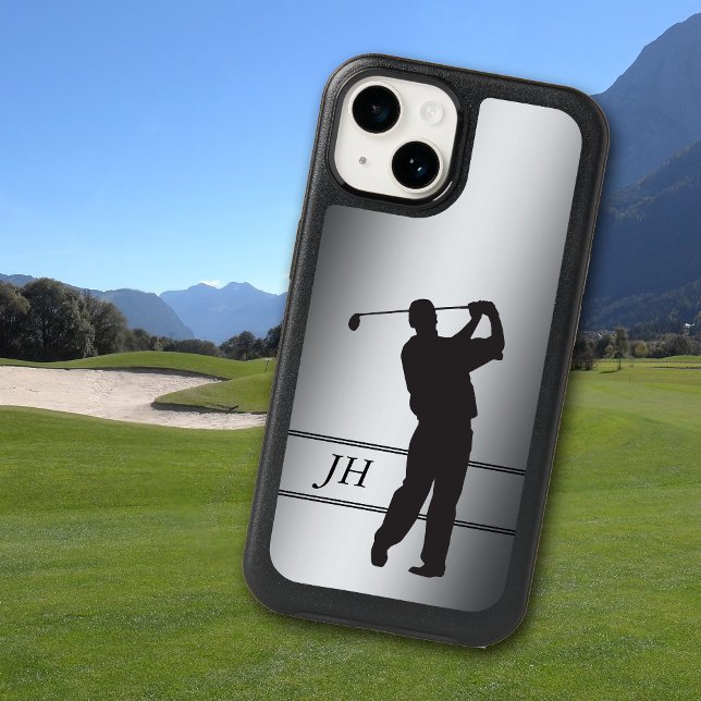 Silver Golfer Monogram Otterbox iPhone Case (Creator Uploaded)