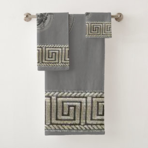 Silver Gorgon - Medusa Guest / Gift Bath Towel Set