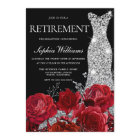 Silver Gown Red Roses Black Retirement Party