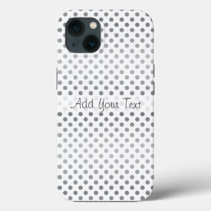 Silver Gradient Polka Dots by Shirley Taylor iPhone 13 Case
