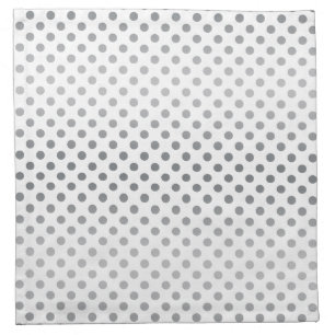 Silver Gradient Polka Dots by Shirley Taylor Cloth Napkin