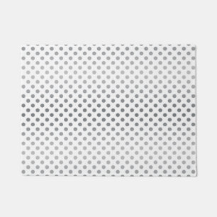 Silver Gradient Polka Dots by Shirley Taylor Doormat