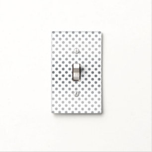 Silver Gradient Polka Dots by Shirley Taylor Light Switch Cover