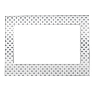 Silver Gradient Polka Dots by Shirley Taylor Magnetic Photo Frame