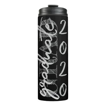 Silver Graduate | Trendy Platinum and Black Thermal Tumbler Silver Graduate | Trendy Platinum and Black Thermal Tumbler