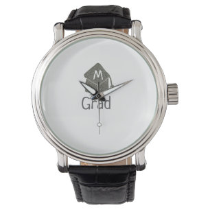 Silver graduation cap glitter add name grad year c watch