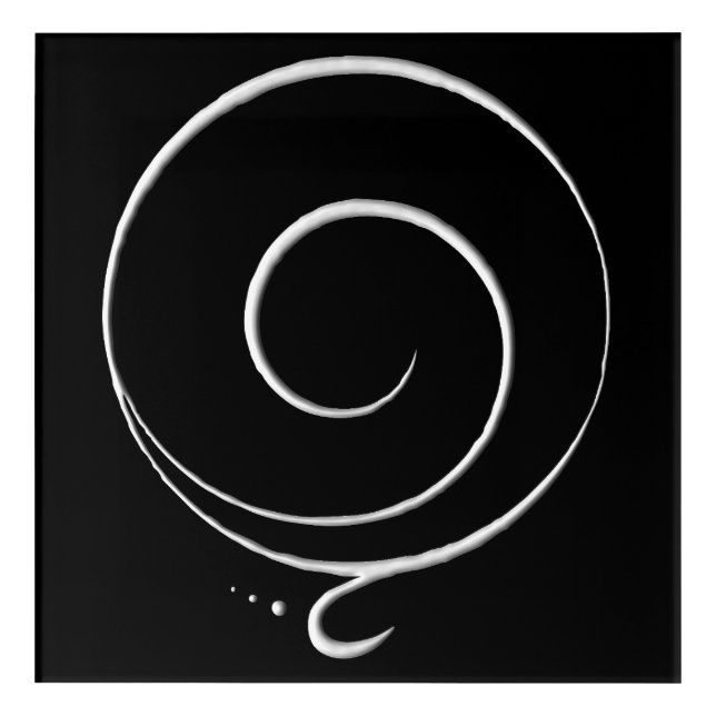 Silver Gratitude  Acrylic Print (Front)