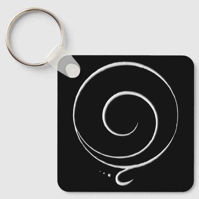 Silver Gratitude  Keychain (Front)