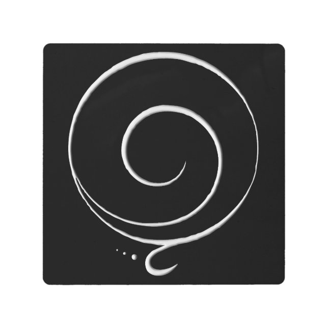 Silver Gratitude  Metal Print (Front)