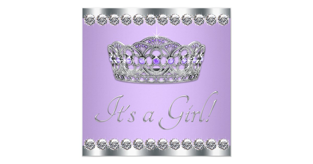 Purple And Silver Baby Shower Invitations 5