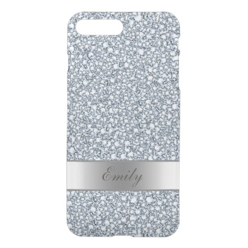 Silver Gray And White Encrusted Diamonds iPhone 8 Plus7 Plus Case