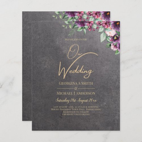 Silver Gray Berry Floral Wedding Winter Fall