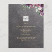 Silver Gray Berry Floral Wedding Winter Fall (Back)