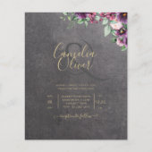 Silver Gray Berry Floral Wedding Winter Fall (Front)