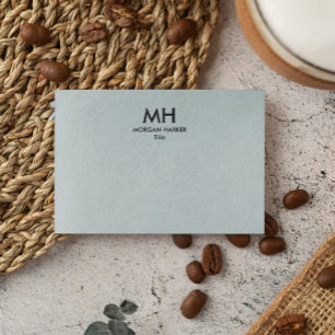 Silver Gray Black Minimal Clean Initials Post-it Notes